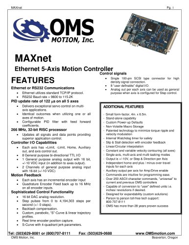 MAXnet Motion Controller