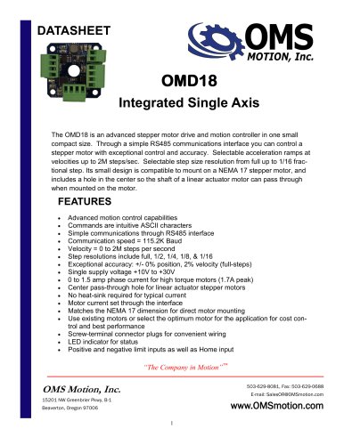 OMD18 Stepper Drive & Controller