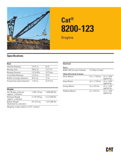 Cat® 8200-123 Dragline