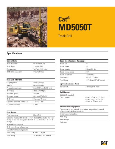 Cat® track drills MD5050 T