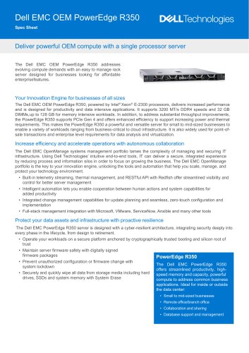 Dell EMC OEM PowerEdge R350