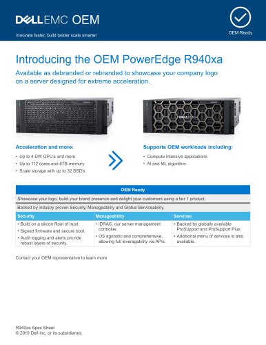 Introducing the OEM PowerEdge R940xa