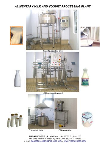 ALIMENTARY MILK AND YOGURT PROCESSING PLANT