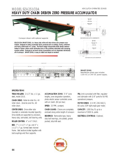 MODEL Sza251CDA heaVY dutY CHAIN DRIVEN ZERO PRESSURE ACCUMULATOR