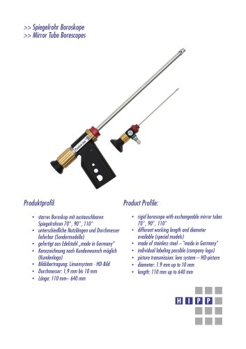 Borescope Mirror Tube