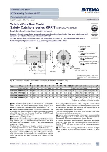 A14 Dimensions, type KRP/T