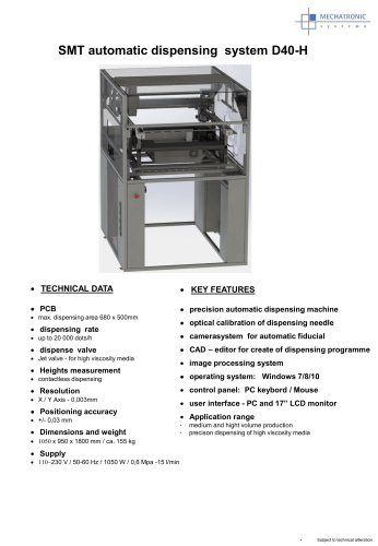 SMT automatic dispensing system D40-H