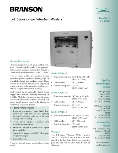 Branson L Series Vibration Welders