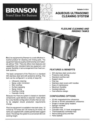  FlexLine Cleaning and Rinsing Tanks