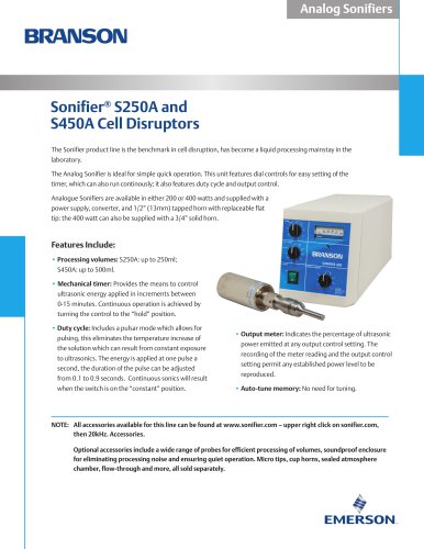 Sonifier® S250A