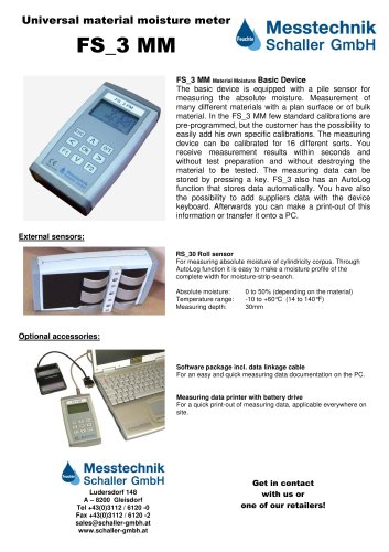 FS_3MM Universal material moisture meter