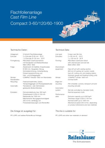 Cast Film Line Compact 3-60/120/60-1900