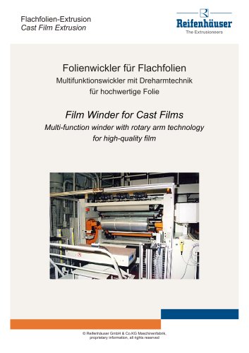 Film Winder for Cast Films