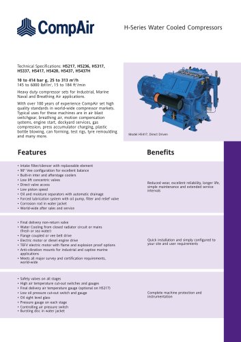 H-Series Water Cooled Compressors