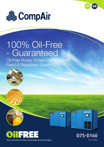 Oil-free Rotary Screw Compressors D-Series, air cooled