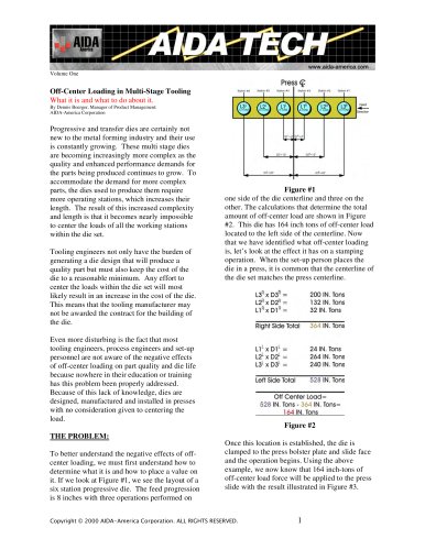 Off Center Loading in Multi Stage Tooling