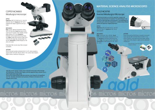 MICROS Material Science Microscopes