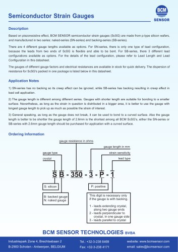 Semiconductor  Strain  Gauges