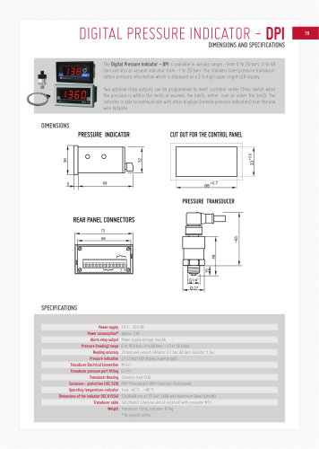 DIGITAL PRESSURE INDICATOR - DPI