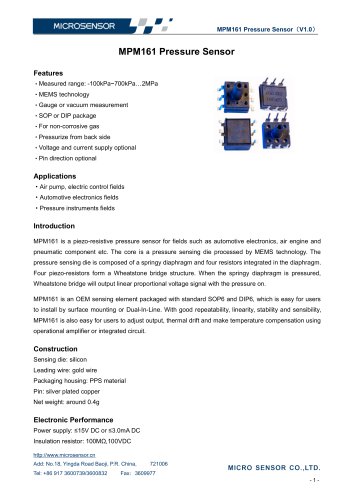 MPM161 PressureSensor