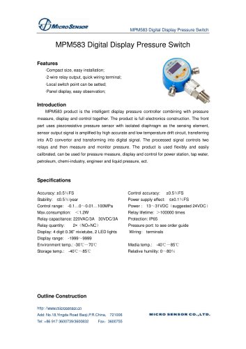 Pressure Switch MPM583