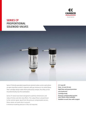 Series CP - Proportional solenoid Valves EN