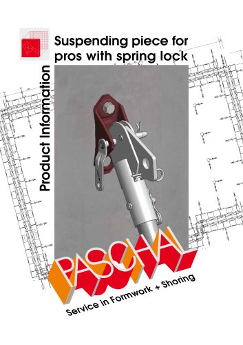 Suspending piece for pros  with spring lock