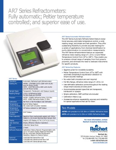 AR7 Series Refractometers