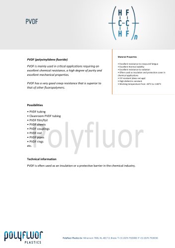 Datasheet material: PVDF