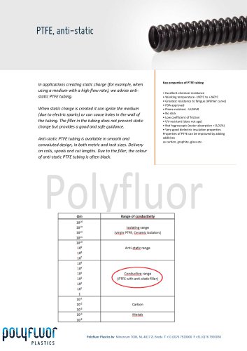 PTFE tubing anti-static