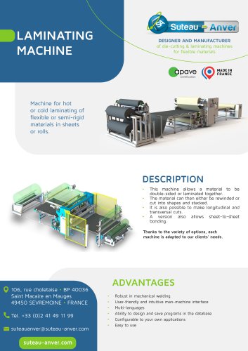 Product sheet - Laminator & Laminating machine EN