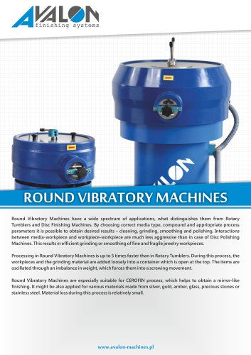 Round vibratory machines