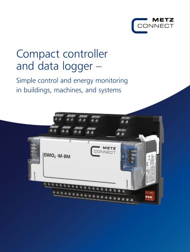 Compact controller and data logger &ndash; Simple control and energy monitoring in buildings, machines, and systems
