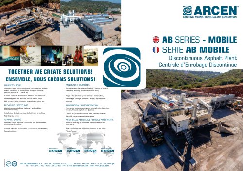 ASPHALTE DISCONTINUE MOBILE 80-140t/h