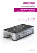 Handbook of Assembly and Commissioning of the Stepless Holding Brake (SHB)