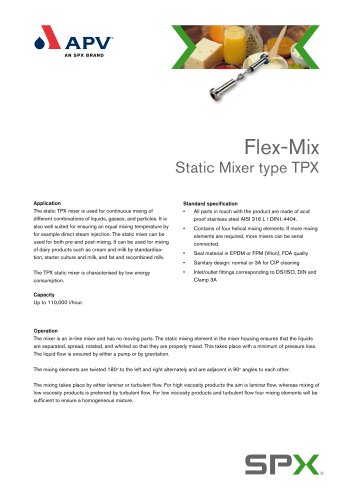 Flex-Mix Static Mixer type TPX