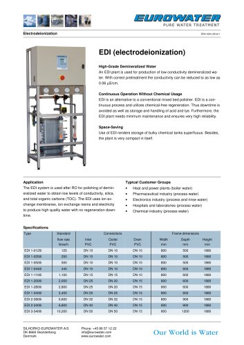 Electrodeionization (EDI)