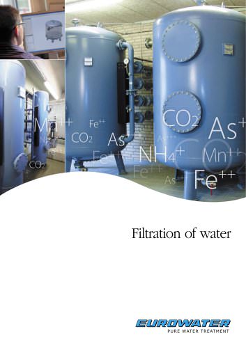 Filtration of water - flow rate up to 100 m³/h