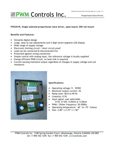 PVD3D1R Proportional Valve Driver