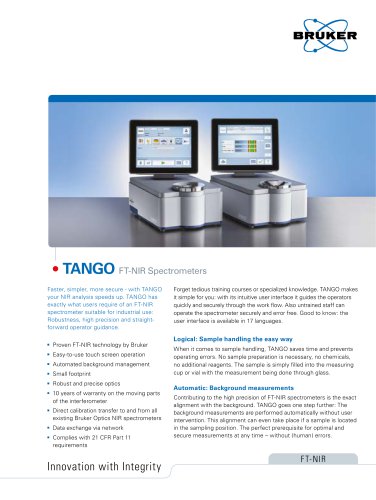 TANGO  FT-NIR Spectrometers