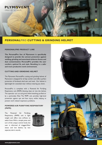 Cutting & grinding helmet