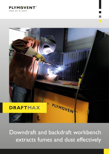 DraftMax - Downdraft and backdraft workbench extracts fumes and dust effectively