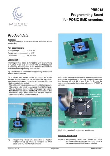 PRB018 Programming Board for POSIC SMD encoders