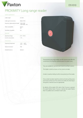 DS1010 PROXIMITY Long range reader