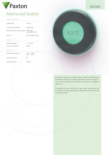 DS1033 Marine exit button