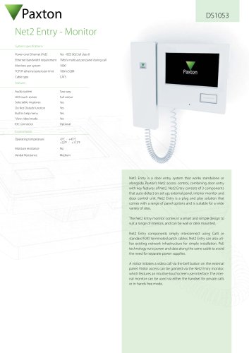 DS1053 Net2 Entry - Monitor