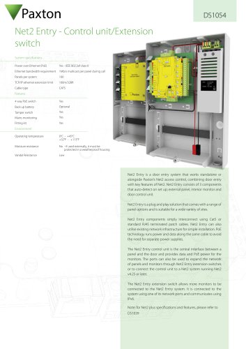 DS1054 Net2 Entry - Control unit/Extension switch