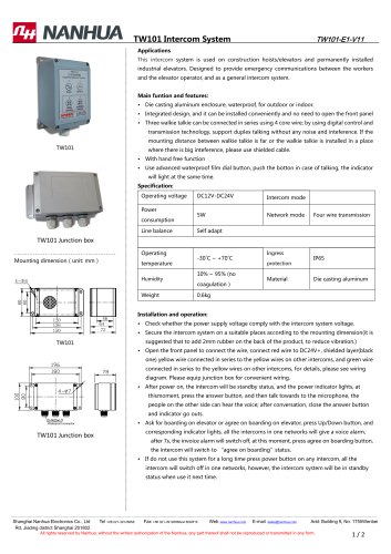 TW101 Intercom System