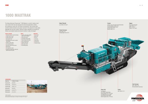 Powerscreen 1000 Maxtrak Crushing