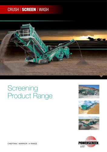 Powerscreen Mobile Screening Range - Chieftain, Warrior, H-Range